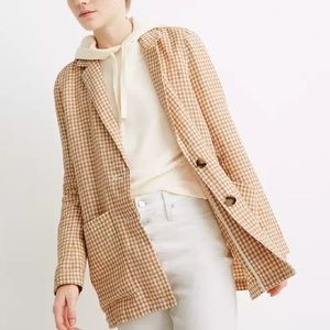 Madewell Check Linen Blazer